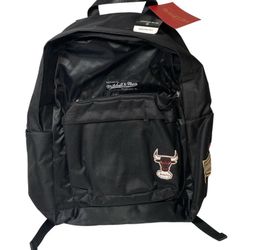 Mitchell & Ness Chicago Bulls Backpack Logos Book Bag School New
