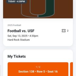 UM Hurricanes  vs USF Bulls