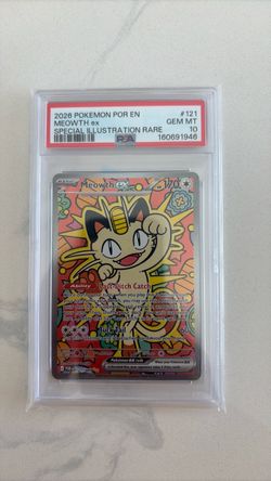 PSA 10 Meowth ex Special Illustration Rare #121