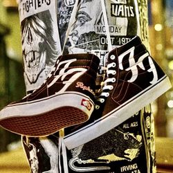 Vans Sk8 Hi Foo Fighters 25th Anniversary Shoes Mens Size 11.5