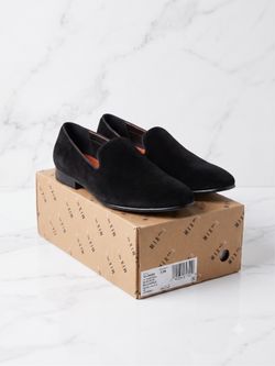 Mix No. 6 Haigen Men's Black Velvet Shimmer Loafers Size 9.5M