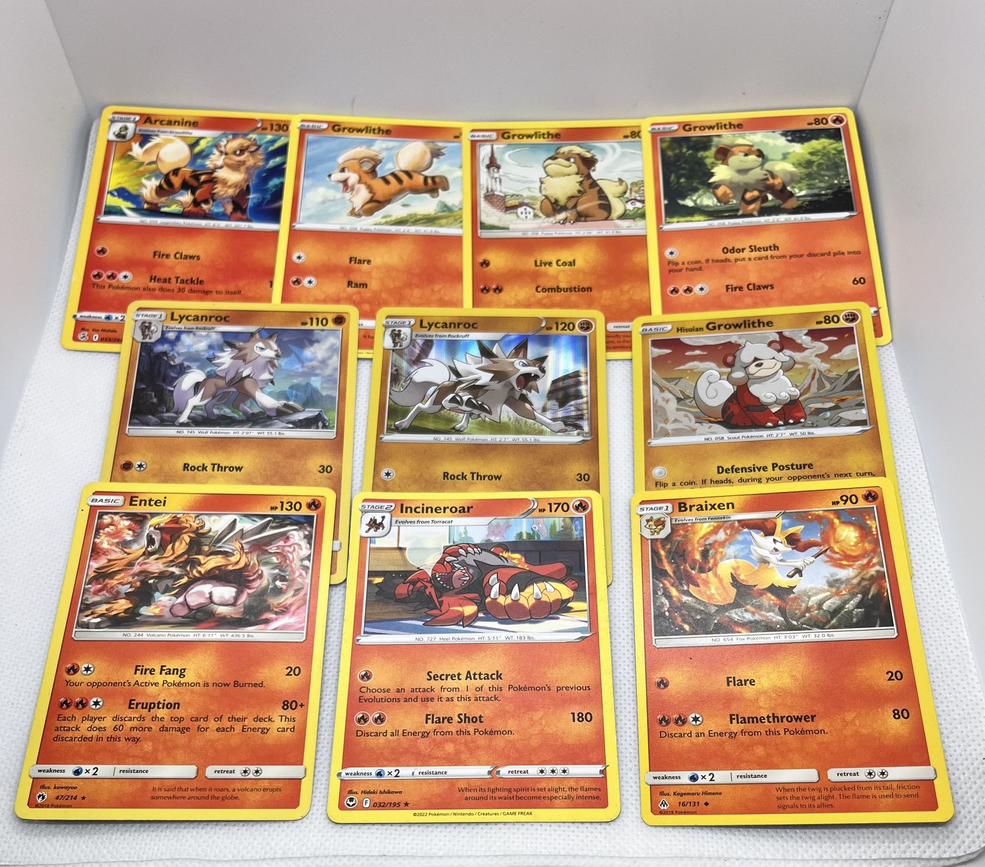 10 Pokemon Cards