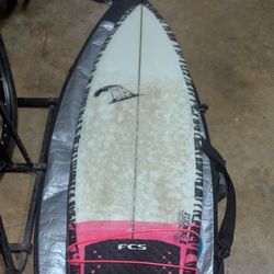 Chris Ruddy 5'6" Surfboard with bag and leash