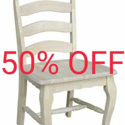 Unfinished Wood Dining Chair (Set of 2)