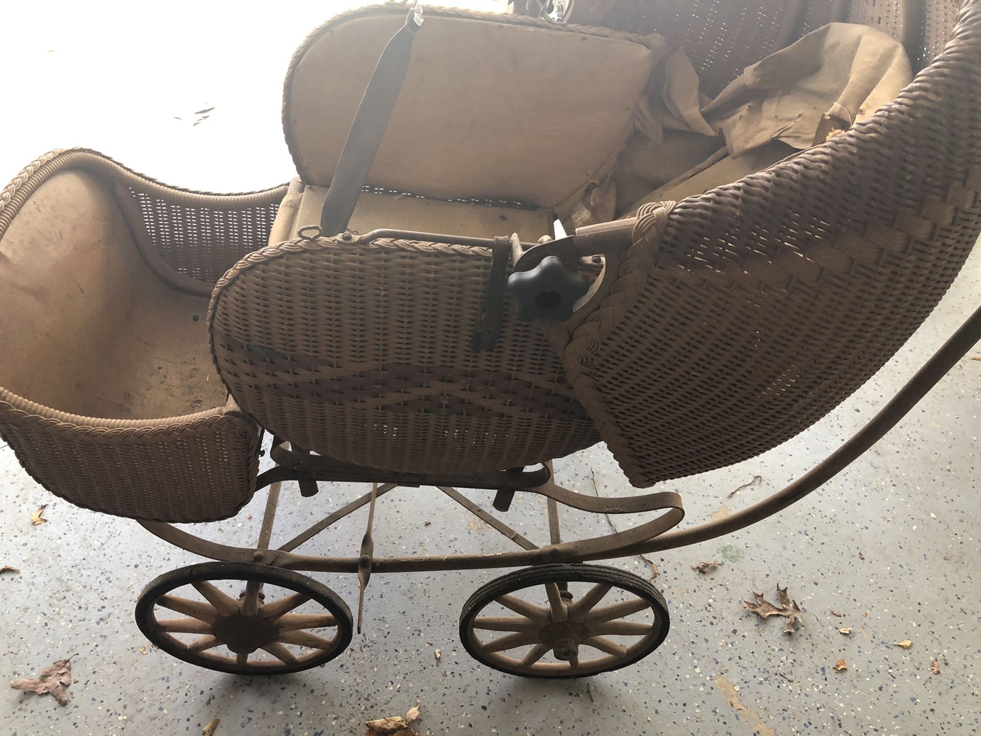 Wicker Baby Pram Vintage 