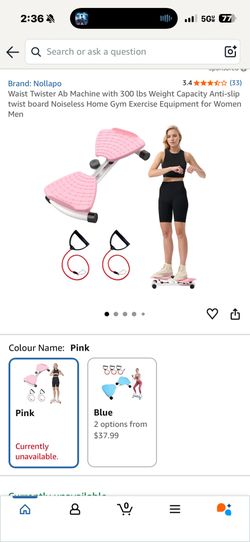 Waist Twister Ab Machine with 300 Ibs Weight Capacity Anti-slip twist board Noiseless Home Gym Exerc