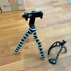 Flexible Tripod Set (2 pcs w/ mount & remote)