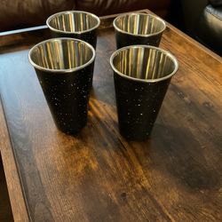 Black Stainless Steel 16oz. Glasses From Pier One.