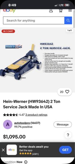 3/ 1/2 hydraulic jack