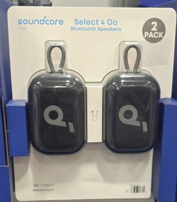 Soundcore Select 4 Go Bluetooth Speaker by Anker, 2-pack