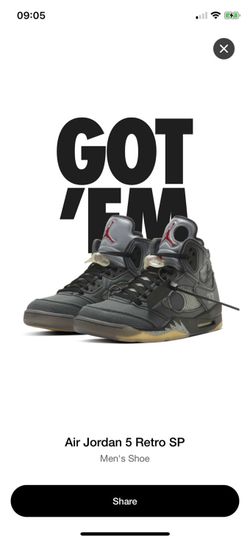 DS Off white 5s size 9.5