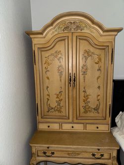 Antique wood vanity