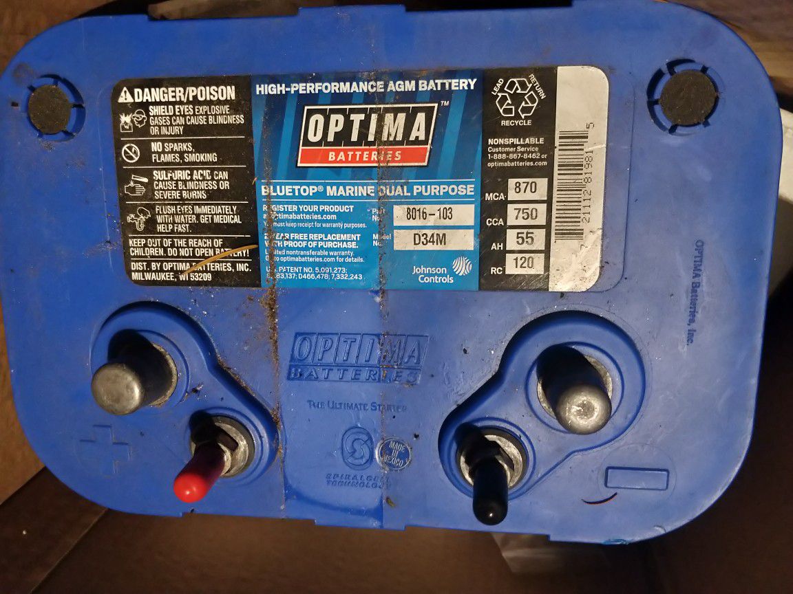 Optima Blue top Group 34 Deep Cycle Battery