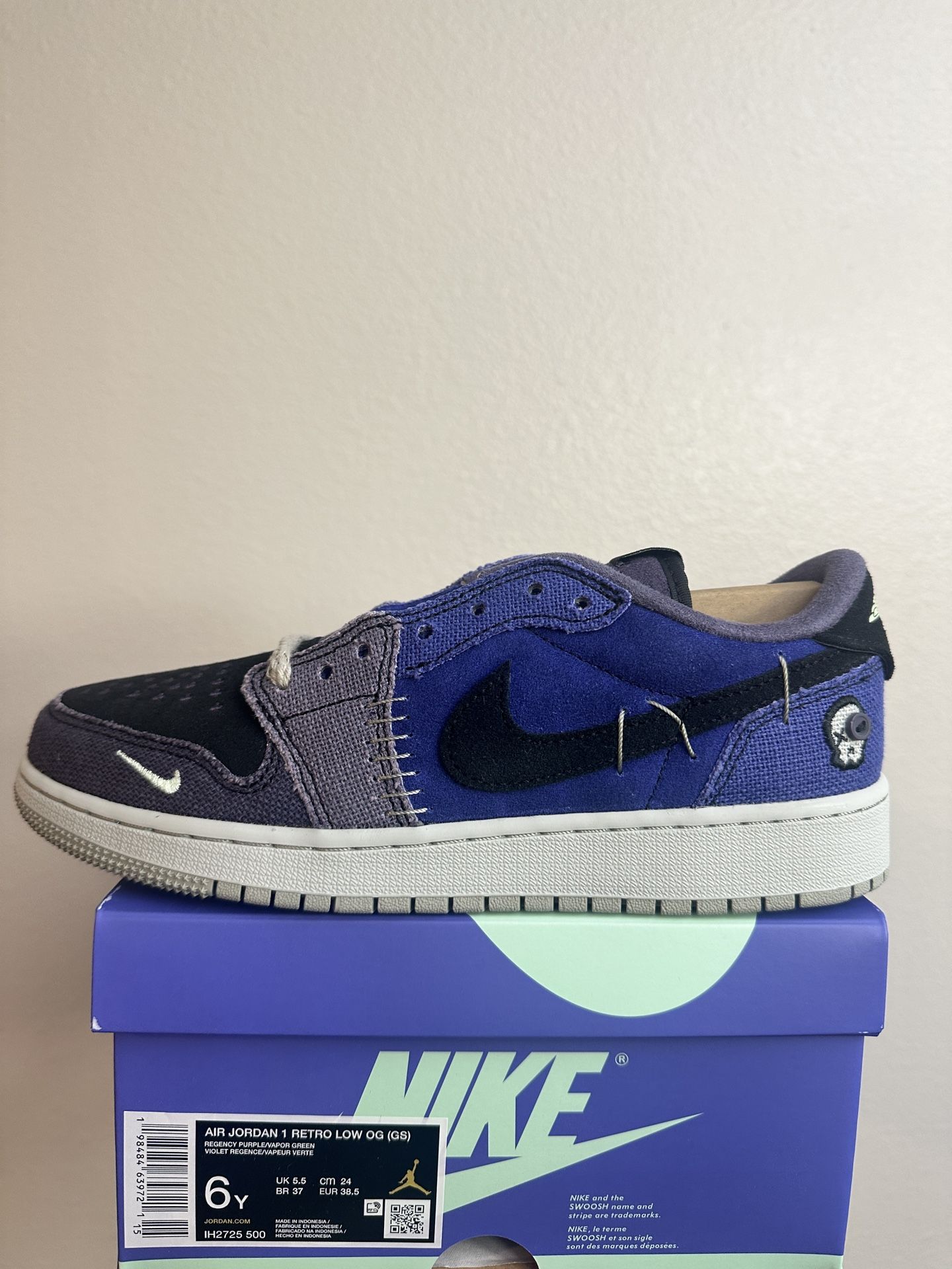 Gradeschool Jordan Retro 1 Low Zion Voodoo 6y