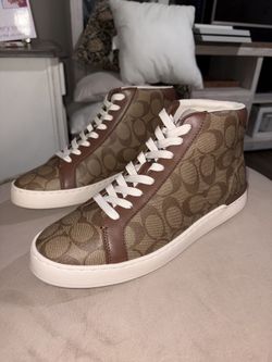 COACH High Line High Top Sneaker In Signature Canvas