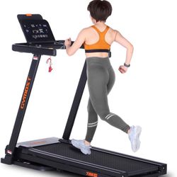 Treadmills for Home 2.5HP Folding Treadmill with LCD Display, Incline Treadmill 300 LBS Weight Capacity for Walking and Running Exercise Machine