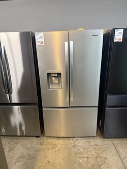 WHIRLPOOL 3-DOOR STAINLESS STEEL REFRIGERATOR WITH TWO ICEMAKERS 🔥