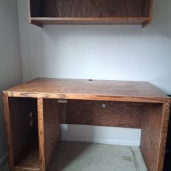Craftsman made desk and bookshelf