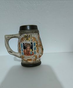 HAND MADE - HAND PAINTED / KORBEL MINI STEIN 3"