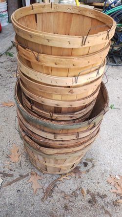 Wooden Bushels - Smaller & Larger ($3 Each, $20 For All)