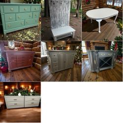 Dressers Nightstands Buffets Tables Hall Tree & Cabinets Solid Wood All $320 New