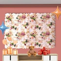 Flower Wall Panel Set, Flowers Backdrop Wall