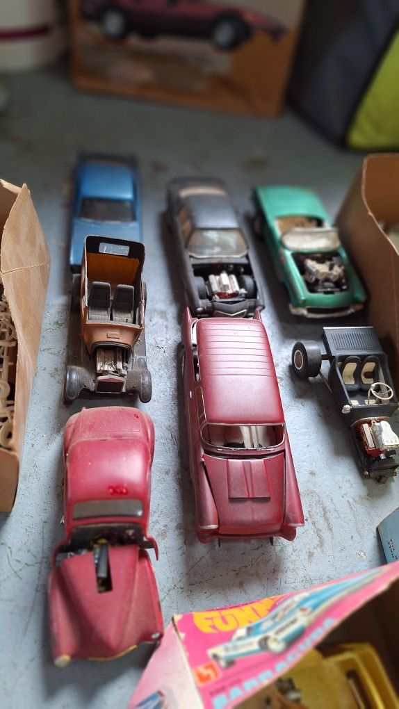 Model Cars Kis From The 1970''s Partial Assembled. Have All Parts To Finish Sell All I'm Too Old To Finish