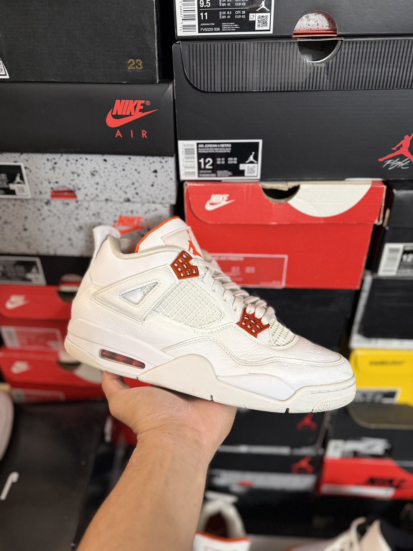 Jordan 4s used size 10 no box Available in store and on our website! Jordan 4 military  main image 2