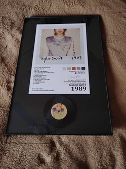 Taylor Swift 1989 Album cover Photo 12 inch x 16 inch GLASS