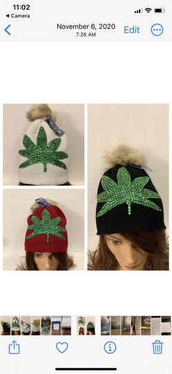 Box Of 36 Cannabis Green Glitter Hats  