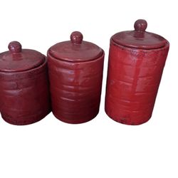 Maroon Canister Set
