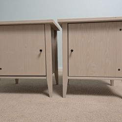 Pair of Solid Wood Nightstands - Contemporary or Simple Farmhouse Style