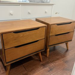 Gorgeous Pair Of Mcm Nightstands 