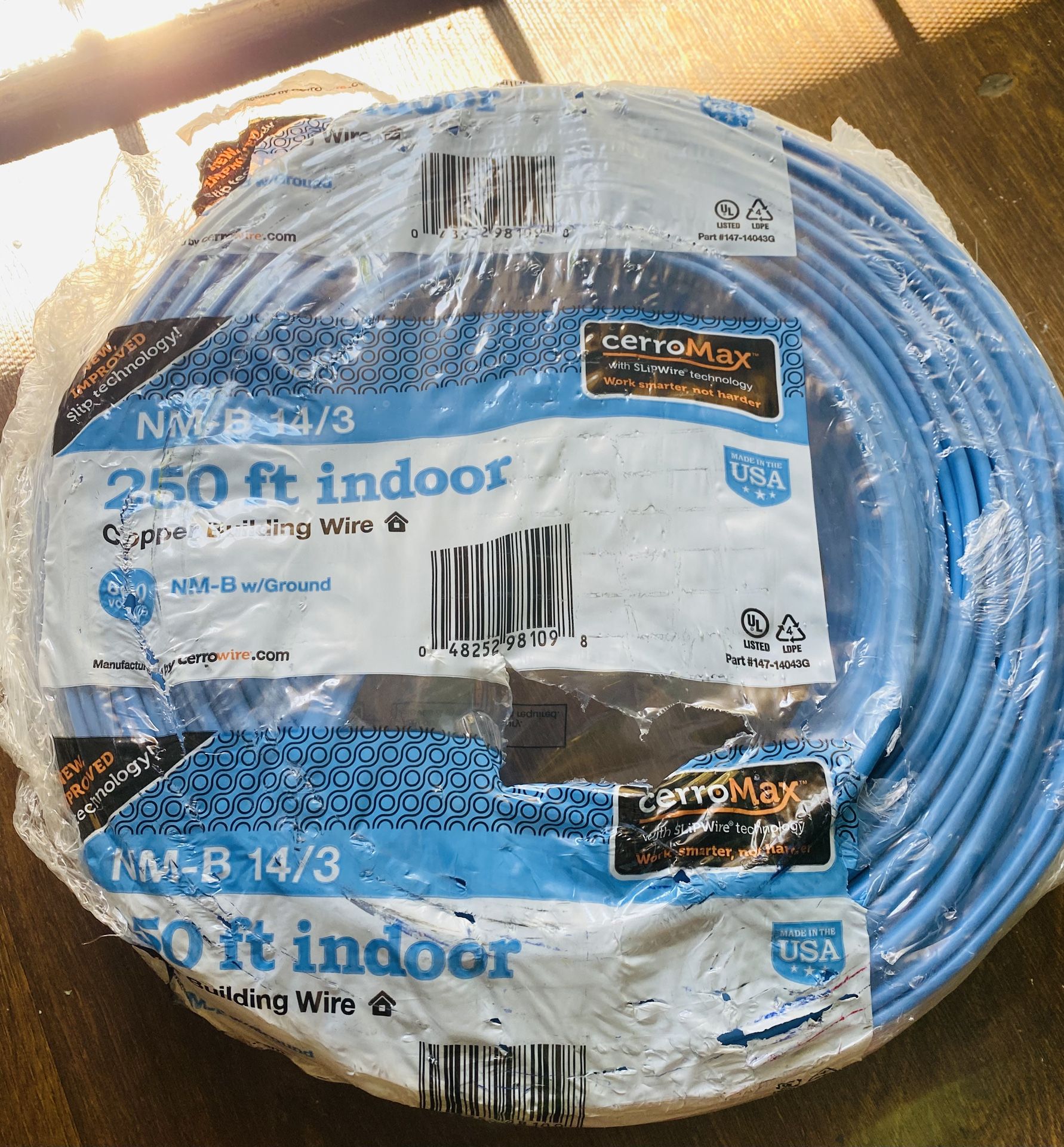 250ft 14/3 INDOOR WIRE
