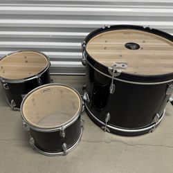 Pacific Drums & Percussion 3-Piece, Black Drum Set 