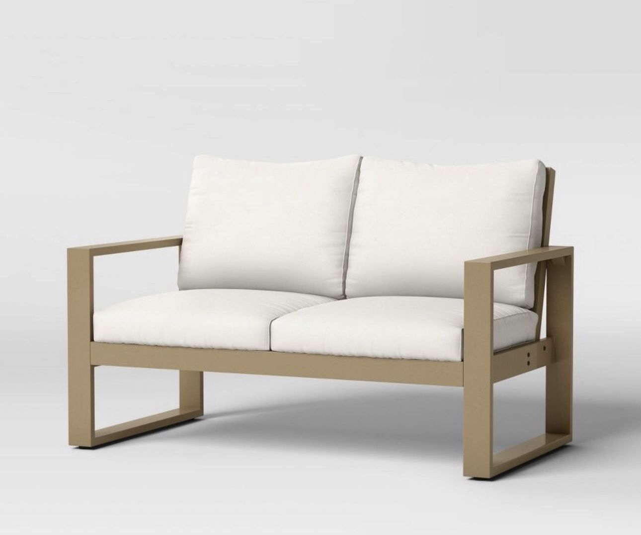 Esker Recycled Resin Outdoor Patio Loveseat Brown - Threshold