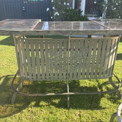 Patio Bar table with 4 swivel chairs