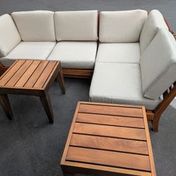 6 Piece Teak Patio Furniture Set