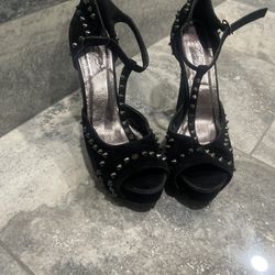 Spiked 6in Black Heels