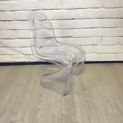 Clear Plastic MCM Style Modern Accent Chair