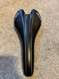 Selle San Marco Saddle - Black with White Pinstripes