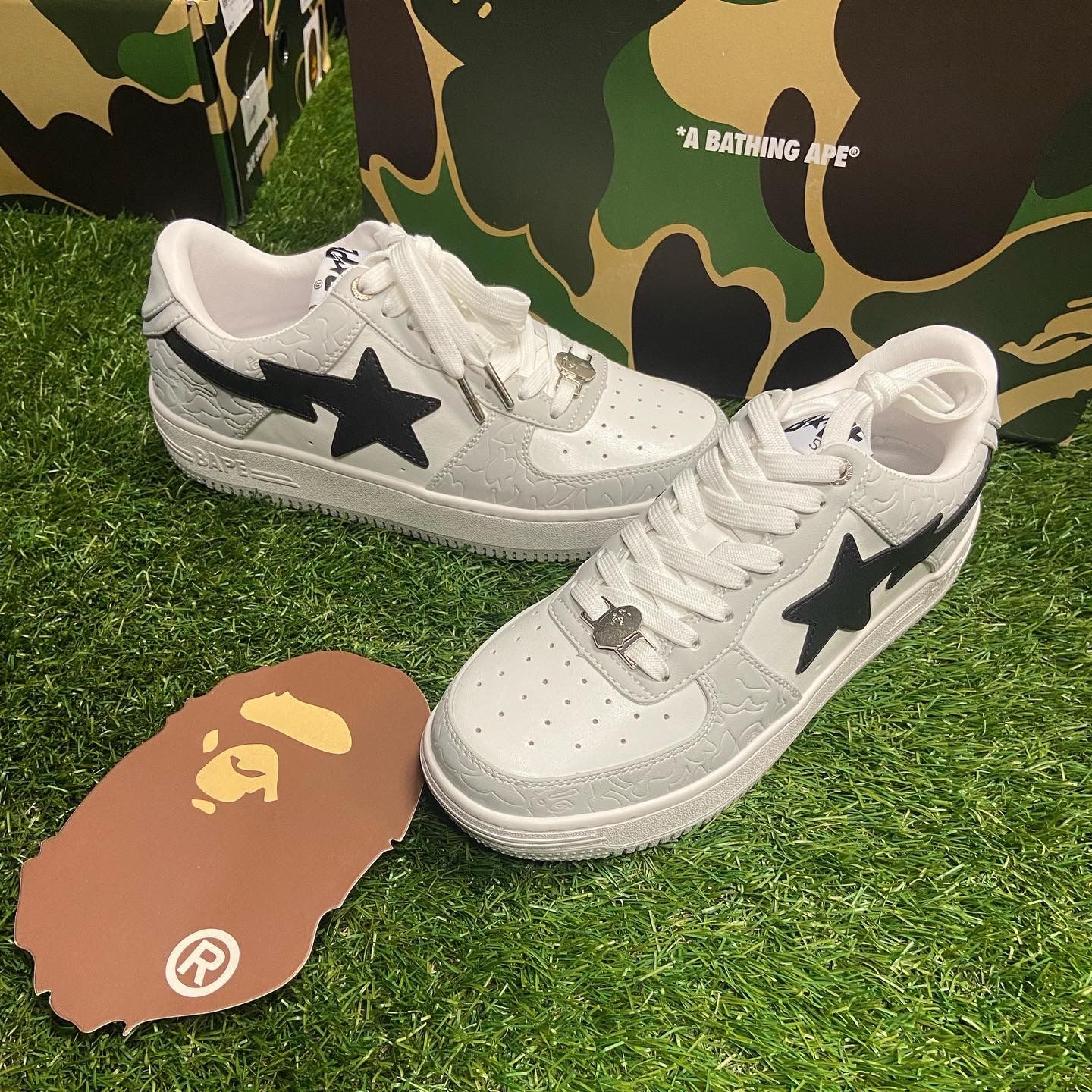 A Bathing Ape Bape Sta Low Grey Black