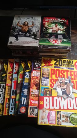 Old Wwe Magazines/ Dvds/posters $120 obo