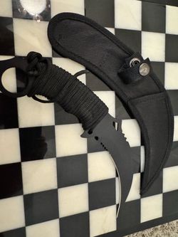 Hawkbill knife with sheath
