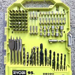 RYOBI 95-Piece Drill & Impact Drive Bit Set with Case