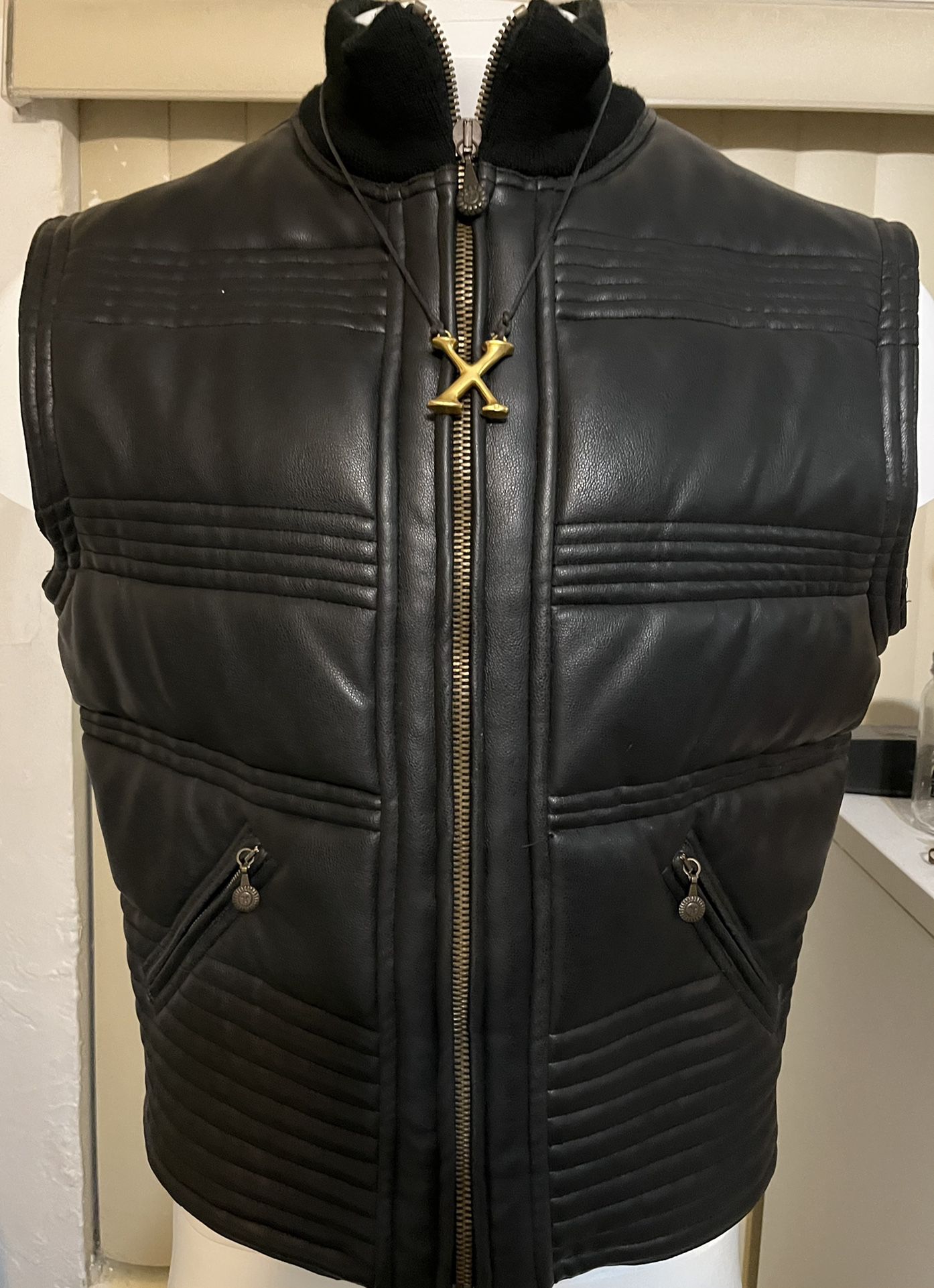 Designer authentic Vintage Versace Black Vest Jacket 