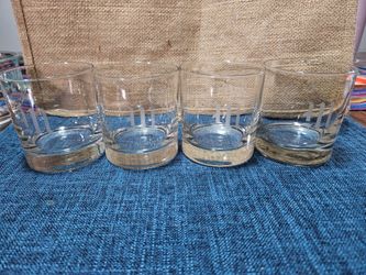 Monogrammed glasses, set of 4
