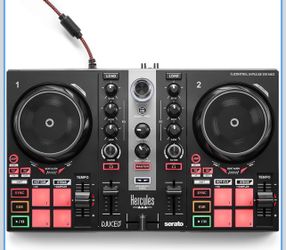 Hercules DJControl Inpulse 200 MK2 — Ideal DJ Controller for Learning to Mix — Software and Tutorials Included, Black 