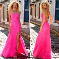 New With Tags Sequin Floral  Long Formal Dress & Prom Dress $305