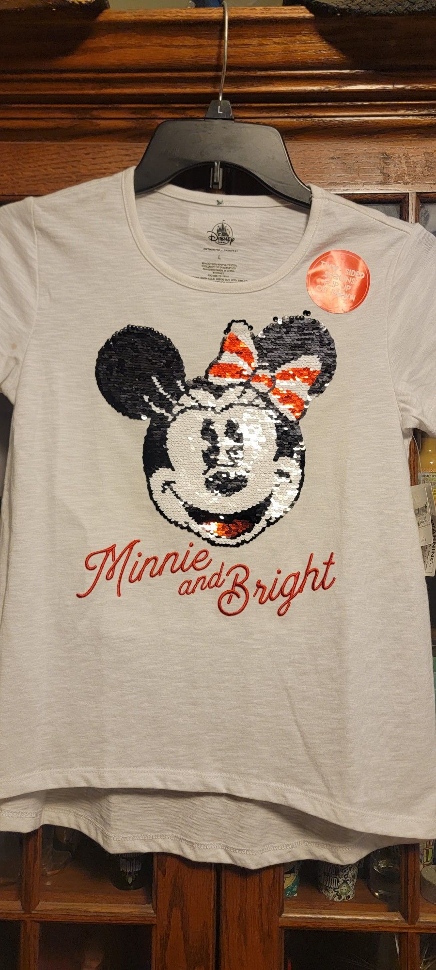 Minnie Mouse Sequin Christmas Youth L